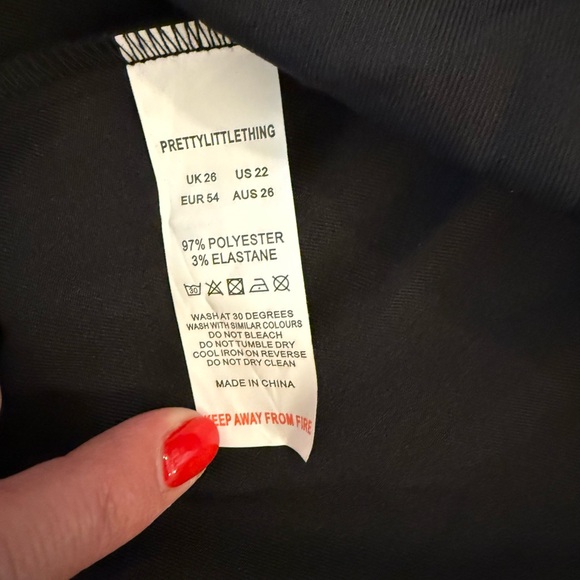 Pretty Little Things Black Side Ruched Midi Skirt US 22/ UK 26 New - Picture 10 of 10